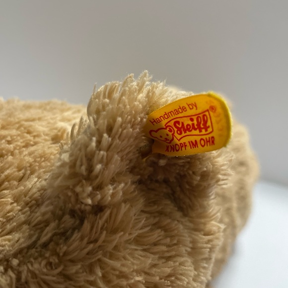 Steiff Sleep Well Bear Gray Tan Stripe GUC - Picture 3 of 9